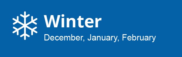 Winter Season: December, January, February